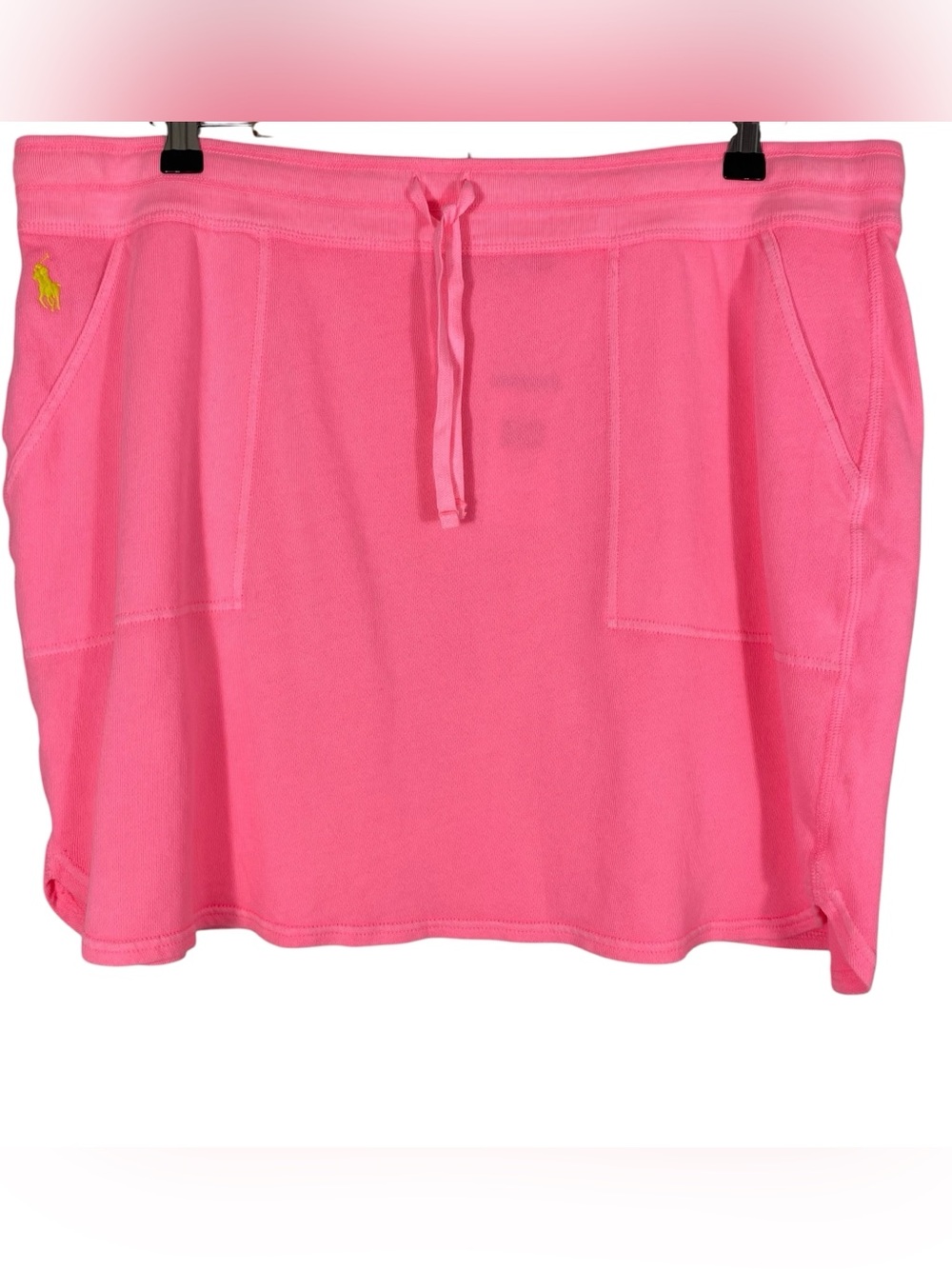 POLO RALPH LAUREN Womens Mini Skirt Size XL Casual 100% Cotton Neon Pink